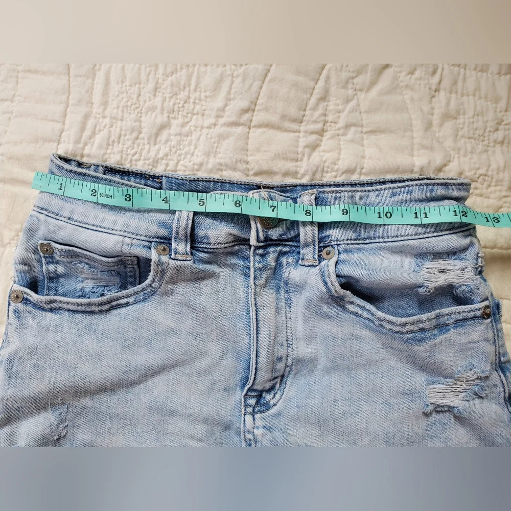 American Eagle Outfitters Light Blue Denim Skirt Size 0 - Picture 2 of 8